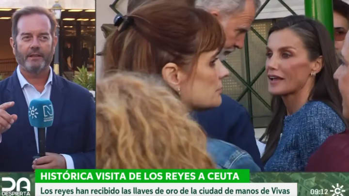 La reina Letizia s'acosta a saludar a un excompañero periodista a Ceuta: "Creuem mirades i va venir"