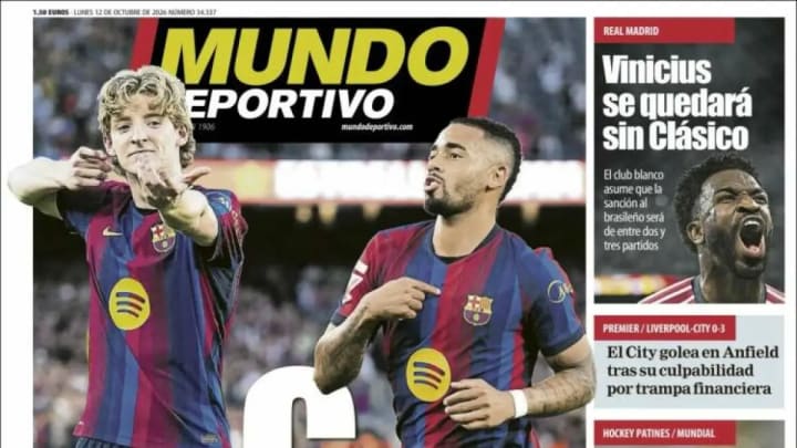 La victòria del Barça i l'expulsió de Vinicius Jr., protagonistes de les portades