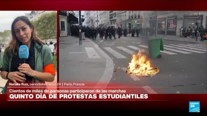 Informe des de París: gasos lacrimògens contra els manifestants en les protestes estudiantils