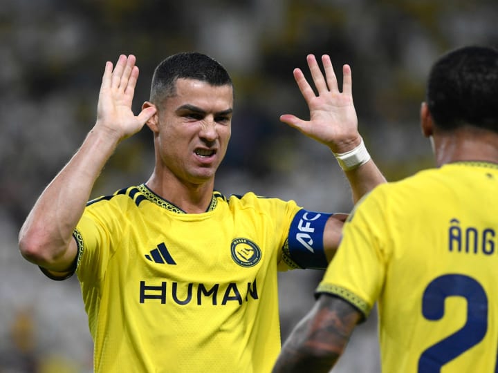 El futbolista Cristiano Ronaldo durant un partit amb el club saudita Al Nassr.