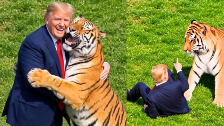Indignació amb Trump per un vídeo domant a un tigre després de l'atac mortal a un jove anglès