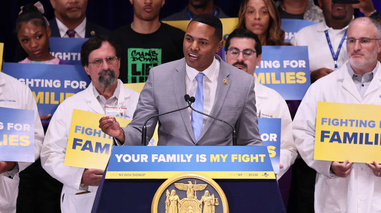 Rep. Torres speaking at an event.