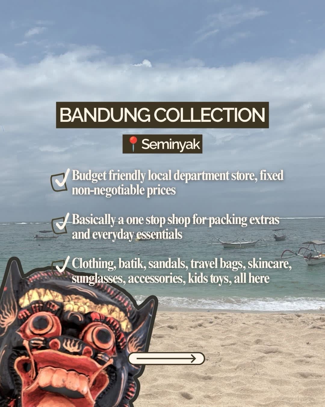 🛍️ 10 FIXED-PRICE SOUVENIR SHOPS IN BALI YOU NEED TO KNOW ABOUT! 🇮🇩

Love a Bali bargain but hate image 11
