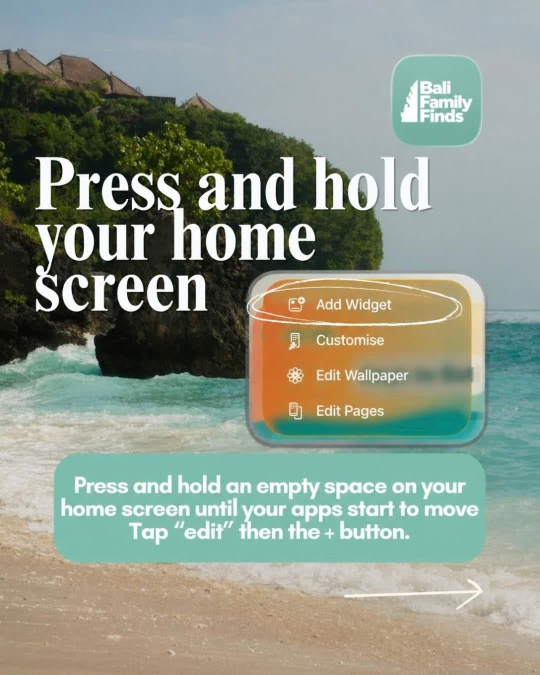 📱 DID YOU KNOW YOU CAN PUT BALI FAMILY FINDS RIGHT ON YOUR HOME SCREEN? 🌴

If you’re planning a Ba image 2