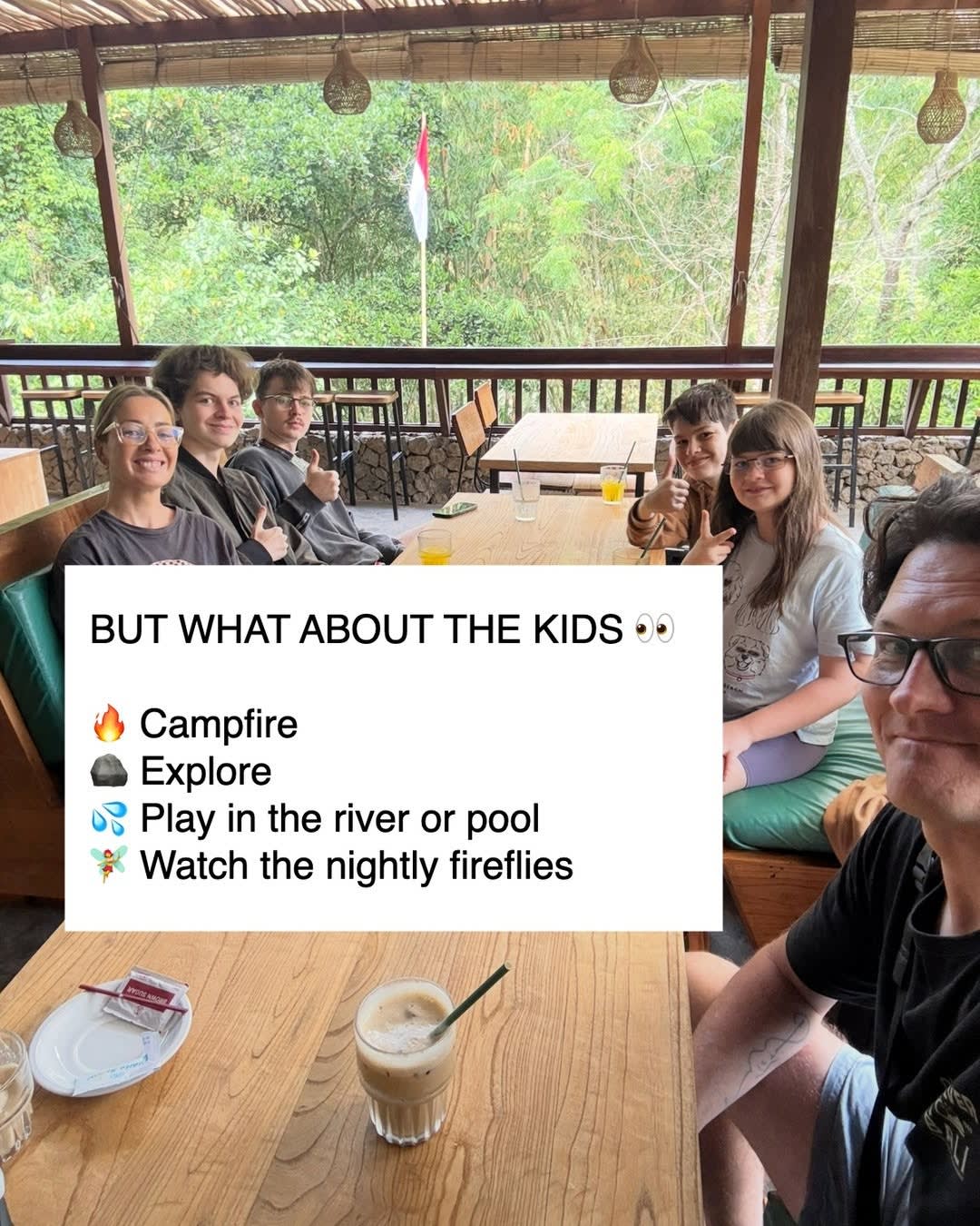 ⛺️ WOULD YOU TAKE YOUR KIDS CAMPING IN BALI? 🌴

We decided to try something a little different from image 4