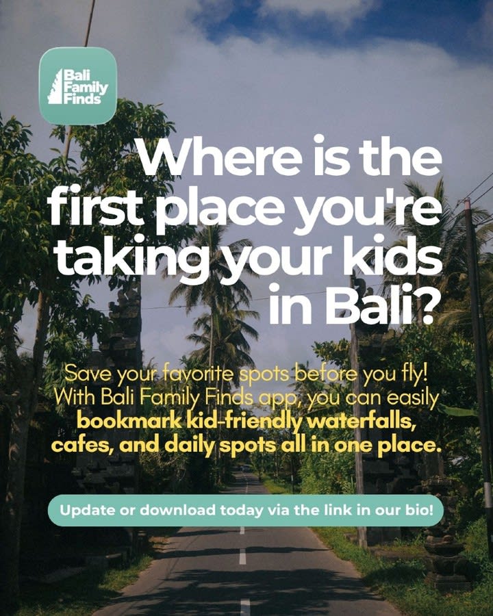 🌴 WHERE ARE YOU TAKING THE KIDS FIRST IN BALI? 👀

Okay, you’ve landed, bags are unpacked, everyone