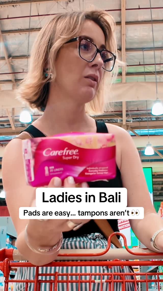 Ladies… this is one to know before Bali 👀

Pads are easy to find here, with lots of different brand