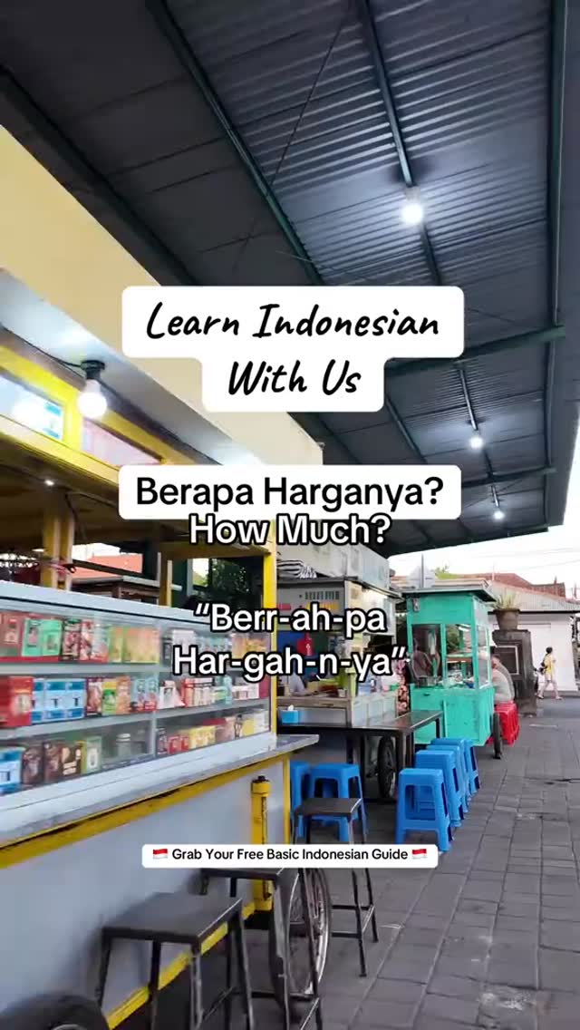 Learn Indonesian with us 👇🤍

“Berapa harganya?” = How much is it? 👀💸

(pronounced: berr-ah-pah h