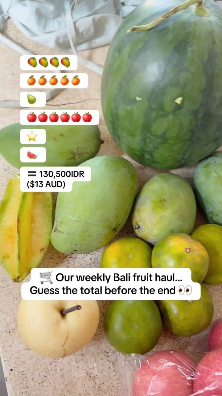 🍉 Another week, another fruit top-up! 🥭

This week’s haul came to around $13 AUD, and we picked up