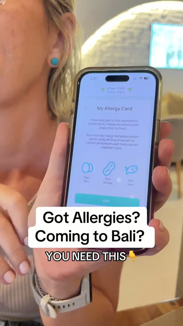 🥜🌾🥛 Travelling to Bali with food allergies?
This could be one of the most important apps you down