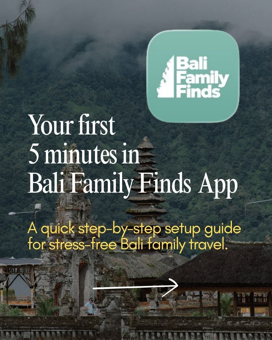 📱 YOUR FIRST 5 MINUTES INSIDE THE BALI FAMILY FINDS APP…
Just downloaded the app and not sure where