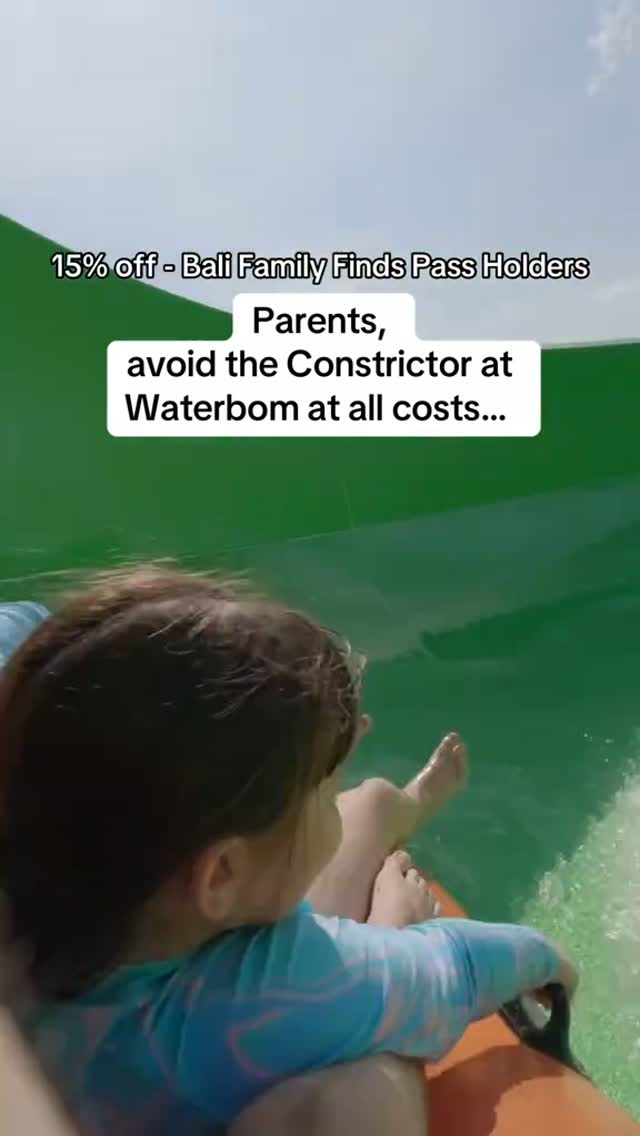 😂 THINKING OF A RELAXING DAY AT WATERBOM BALI? AVOID THE CONSTRICTOR. 🎢

You know, just a nice, pe