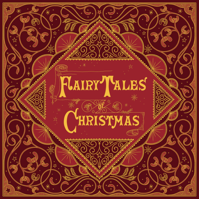 book cover for a Christmas fairy tale anthology, illustrated