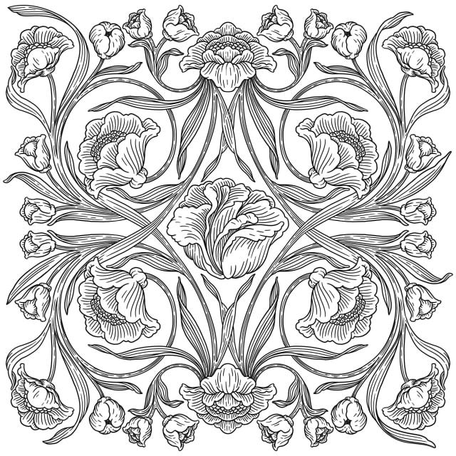 composition botanique de fleurs variées regroupées en bouquet