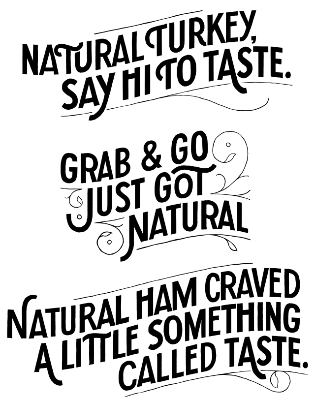 typographic lettering studies for Oscar Mayer brand identity