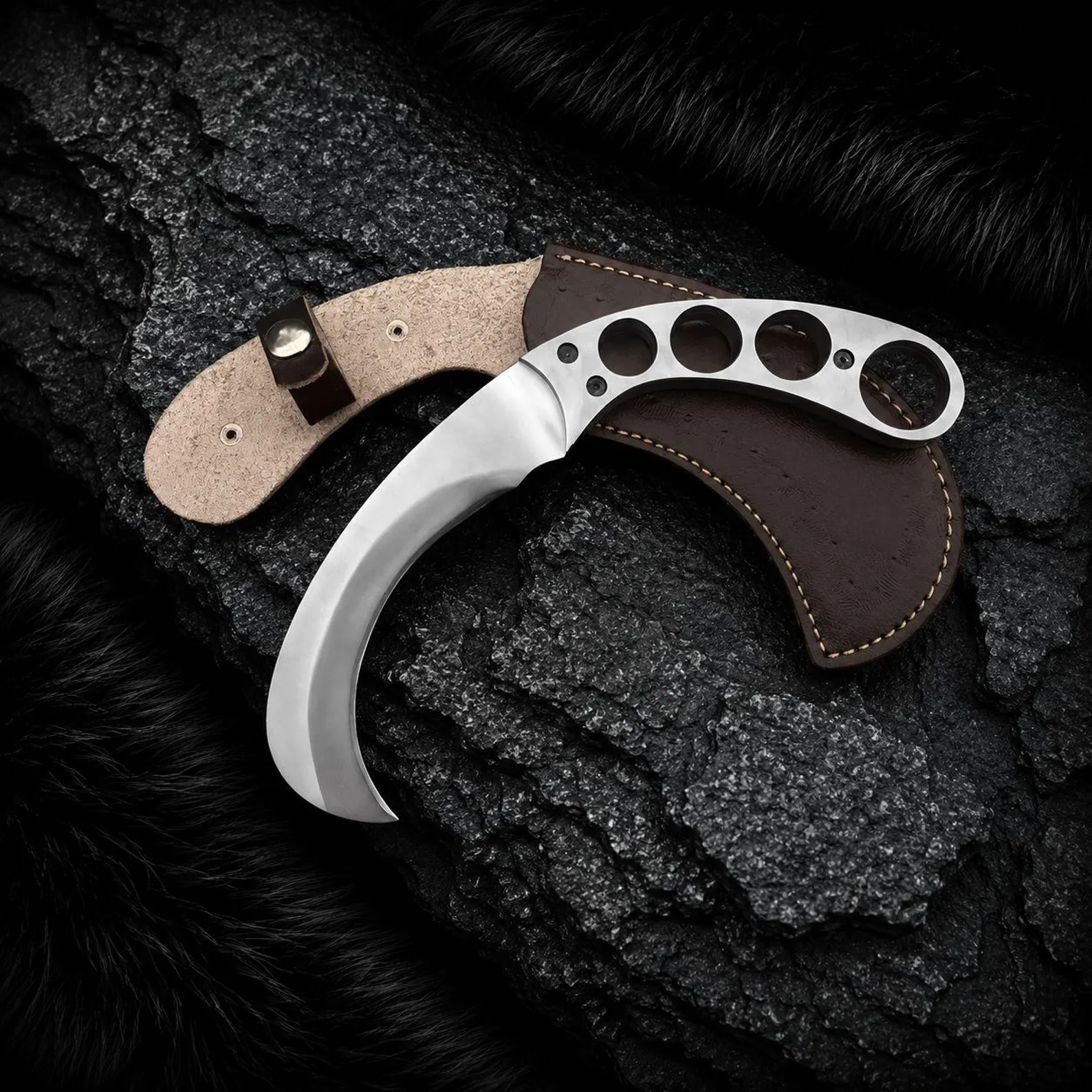 Detailed view 3 of Hand-forged Damascus steel Handmade Stainless Steel Dexter Morgan Inspired Display Tool Set for Collectors