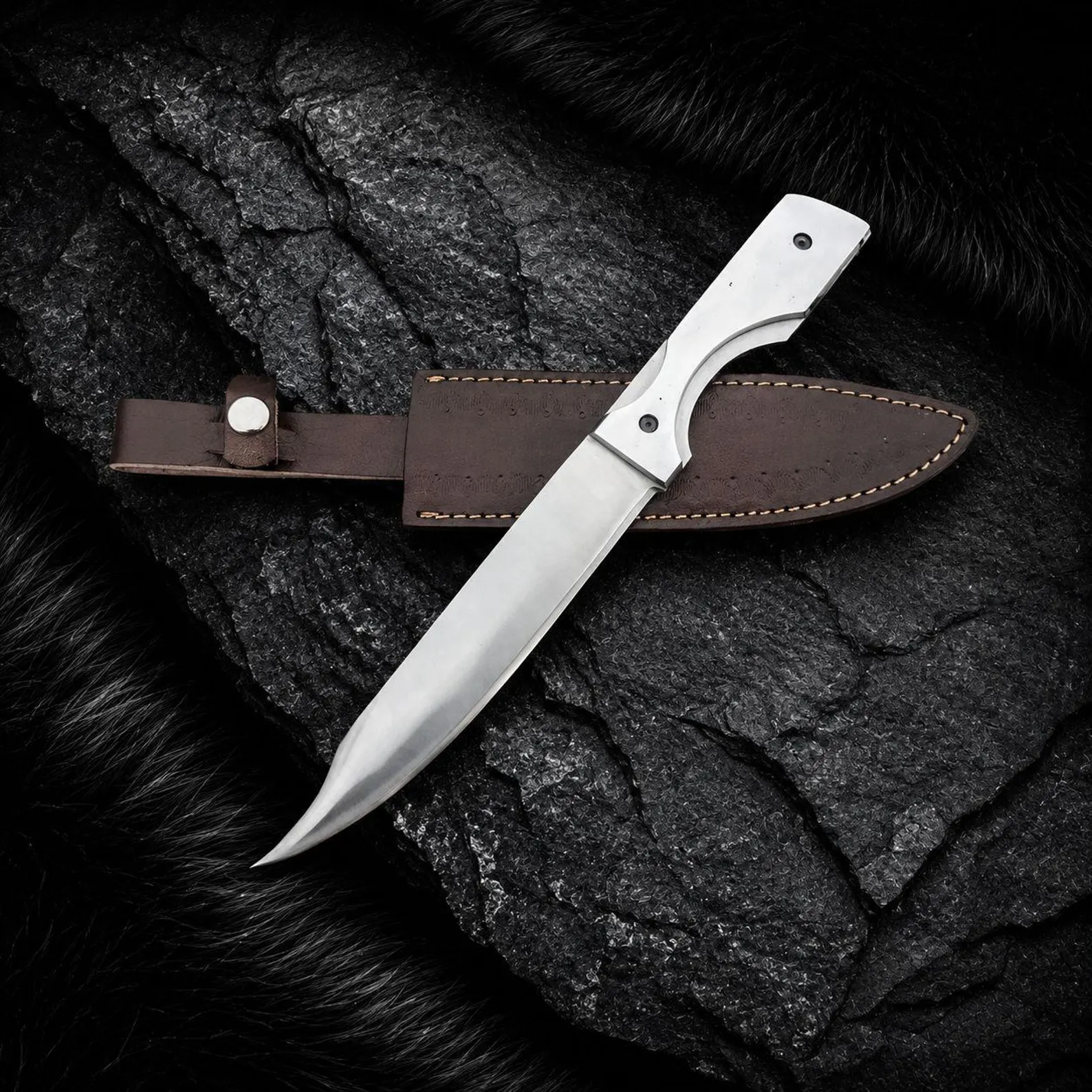 Detailed view 5 of Hand-forged Damascus steel Handmade Stainless Steel Dexter Morgan Inspired Display Tool Set for Collectors