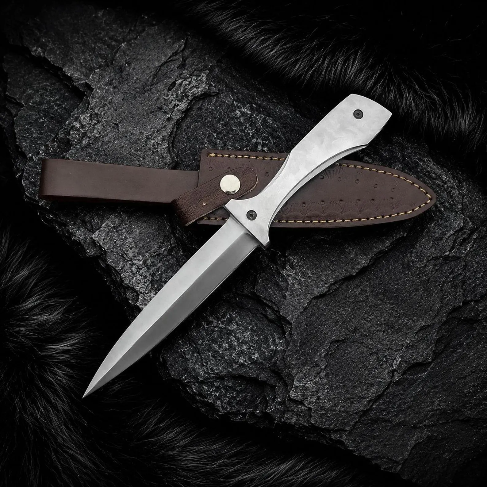 Detailed view 4 of Hand-forged Damascus steel Handmade Stainless Steel Dexter Morgan Inspired Display Tool Set for Collectors