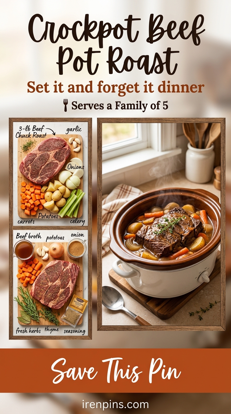 Crockpot Beef Pot Roast and the Liquid Line That Decides the Texture