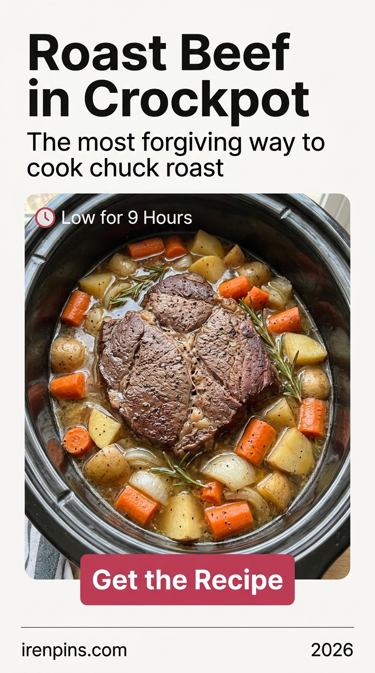 Roast Beef in Crockpot, Rested Ten Minutes Before the First Cut
