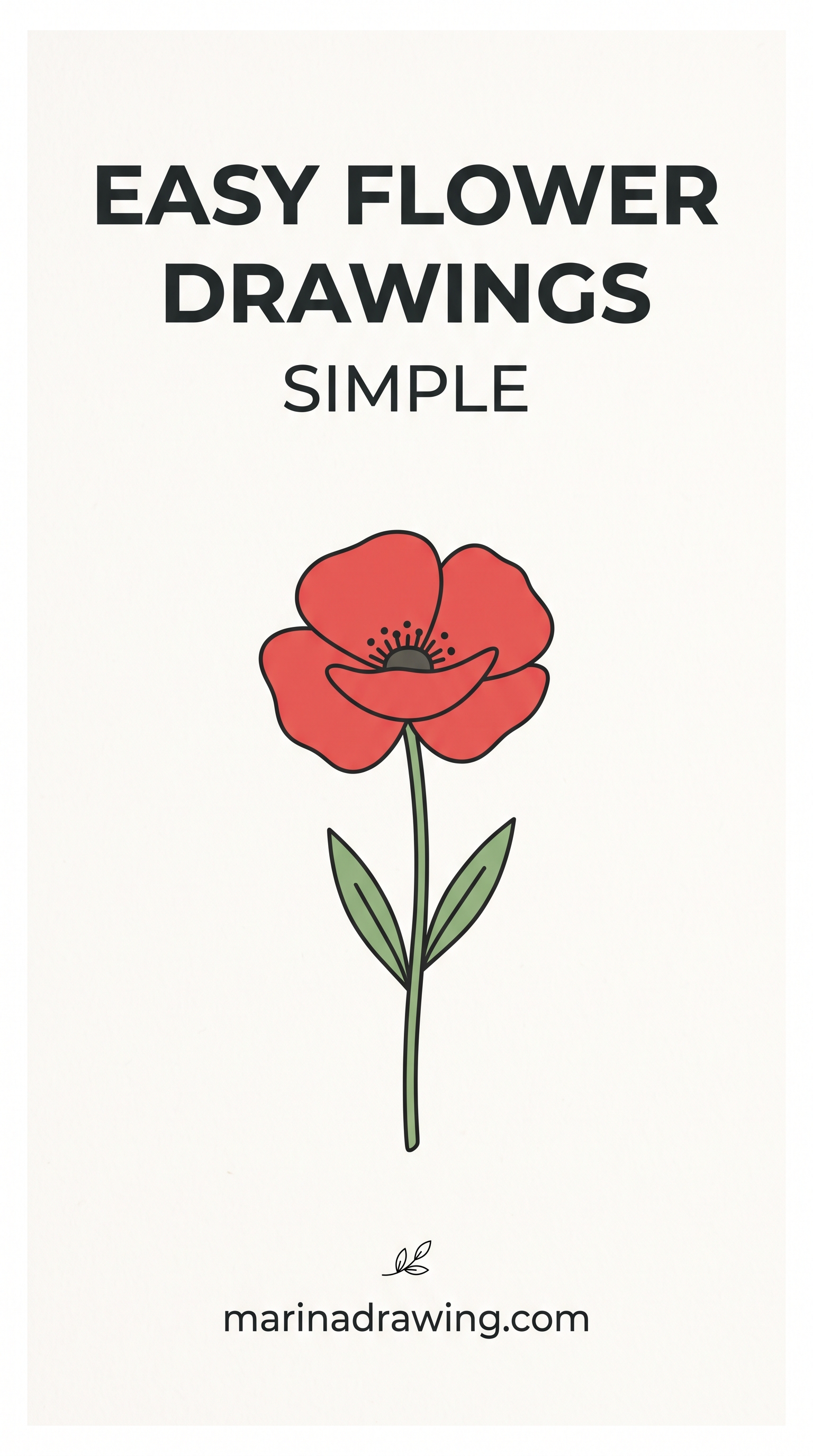 How to draw flowers easy — four panels of a pencil tulip going from a bud outline to a shaded finished flower, similar to how to draw a flower..