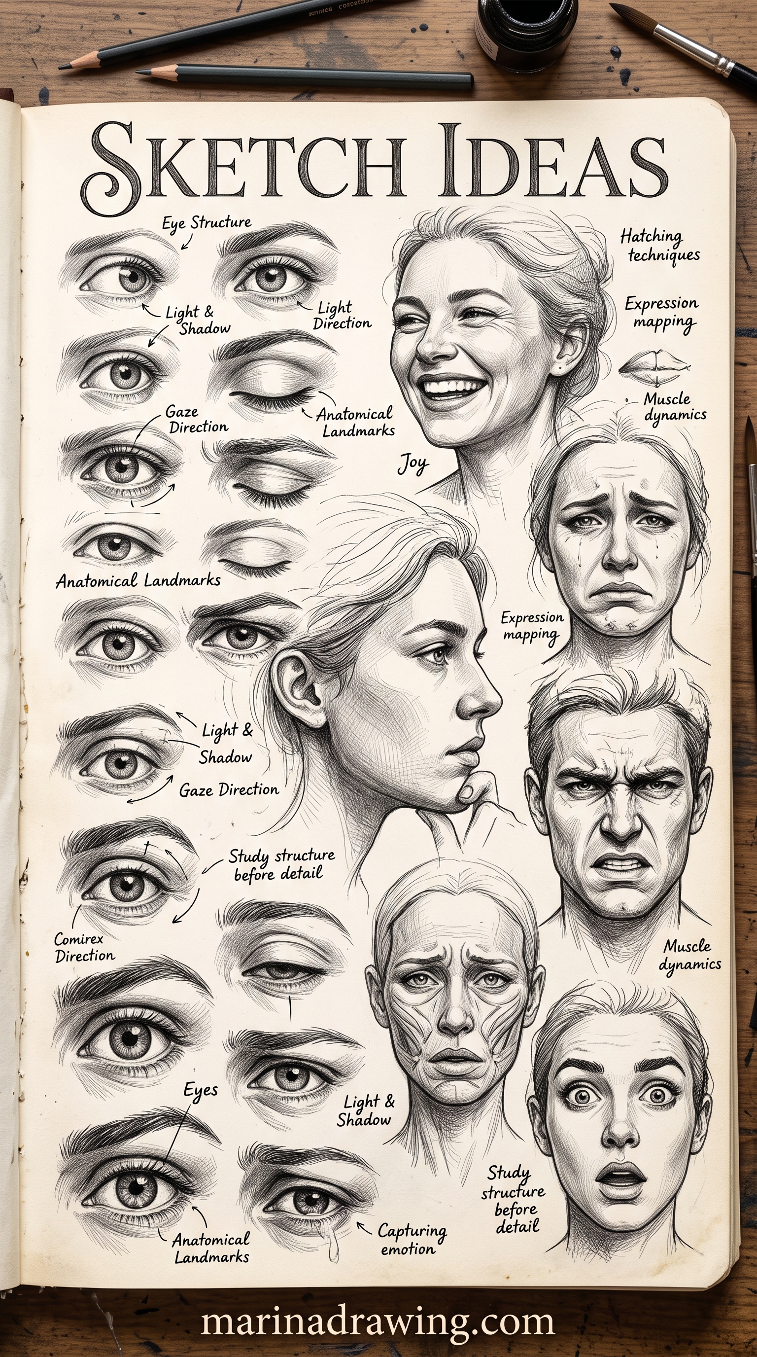 Sketch ideas — a board displaying several sketch idea options together, similar to sketch inspo.