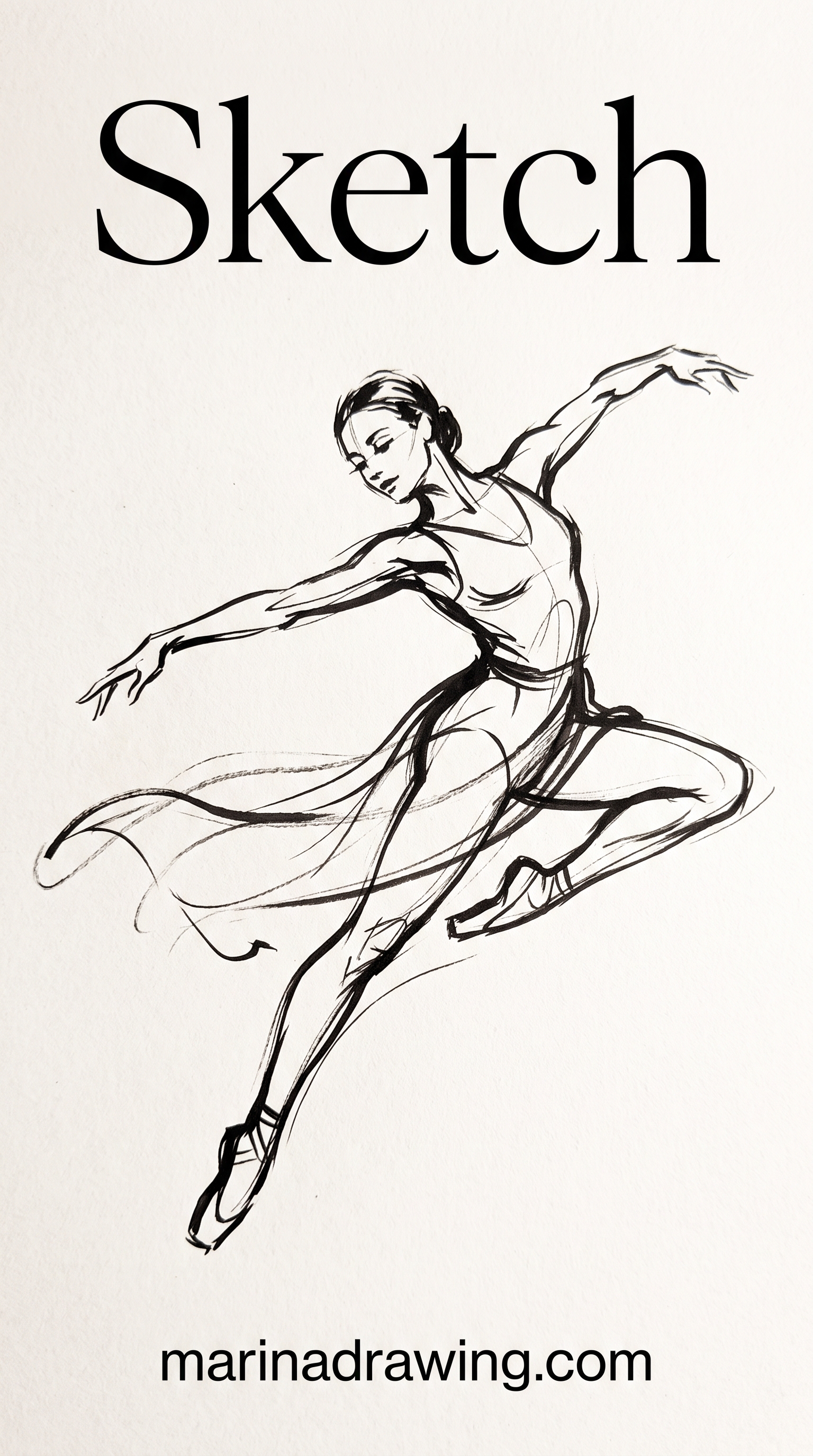 Sketch — a quick gesture drawing of a dancer in motion, similar to sketch ideas.