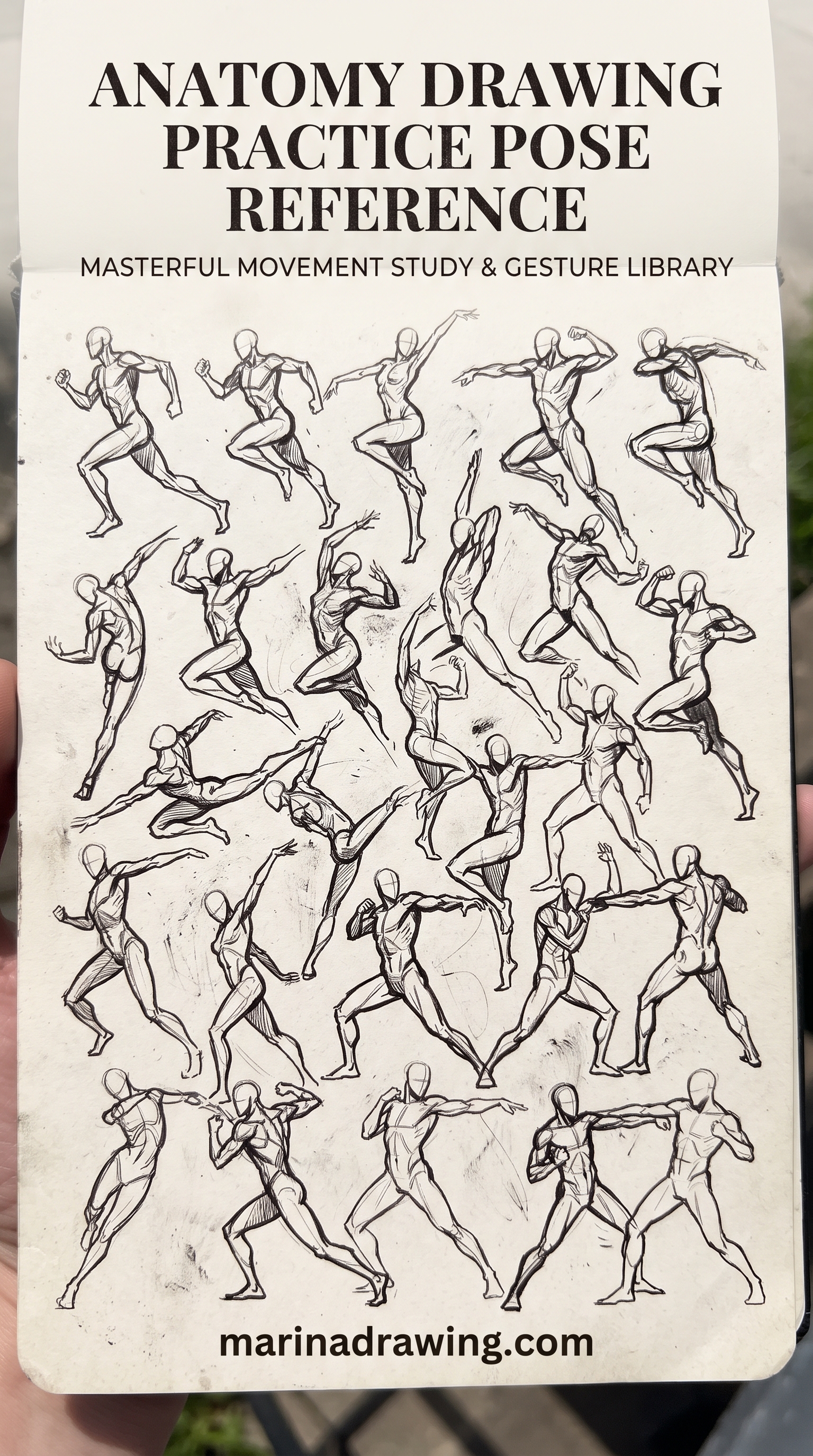 Anatomy drawing practice pose reference — an athletic pose used for figure study, similar to anatomy pose reference.