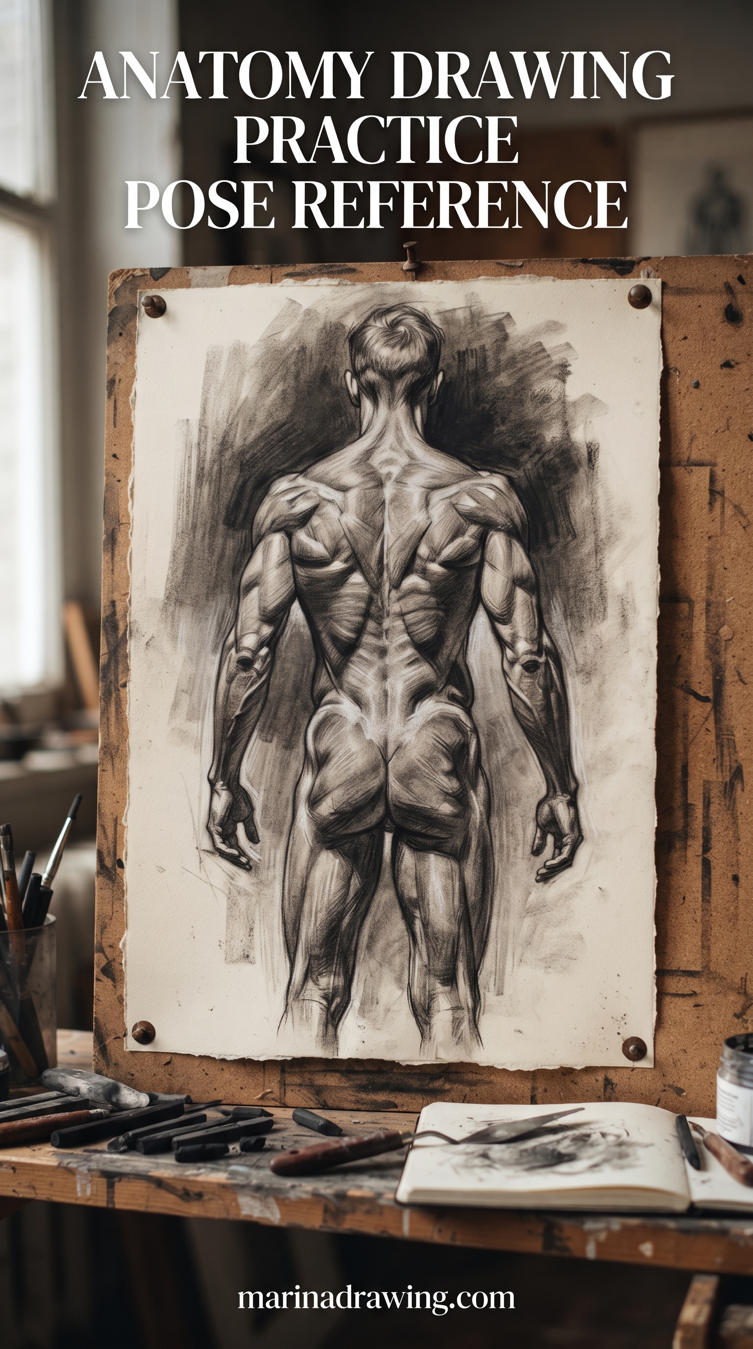 Human anatomy drawing practice — a study of leg and hip musculature, similar to human anatomy drawing exercises.