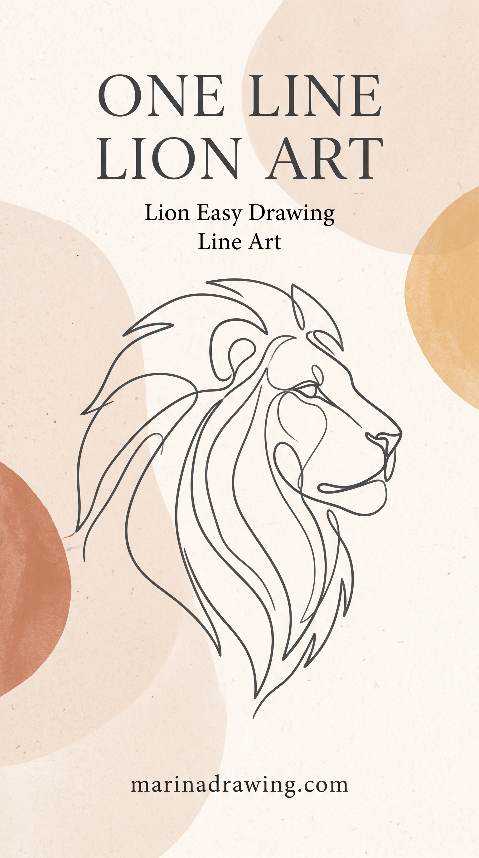 Continuous Line Lion Drawing in One Pass