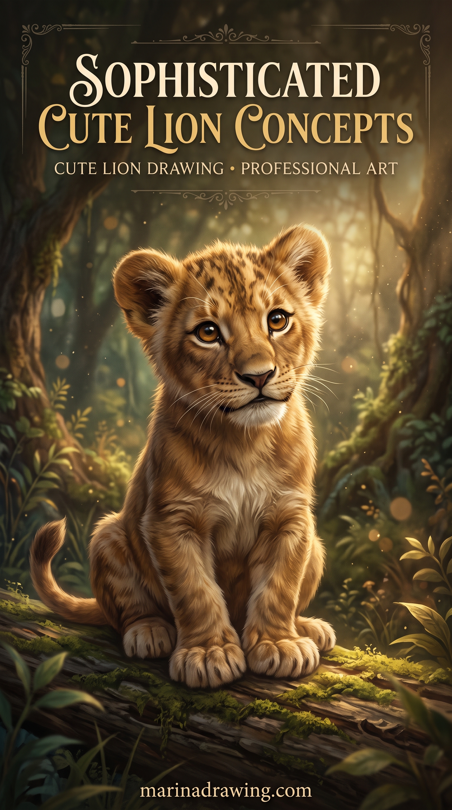 Cute Lion Painting With an Oversized Head