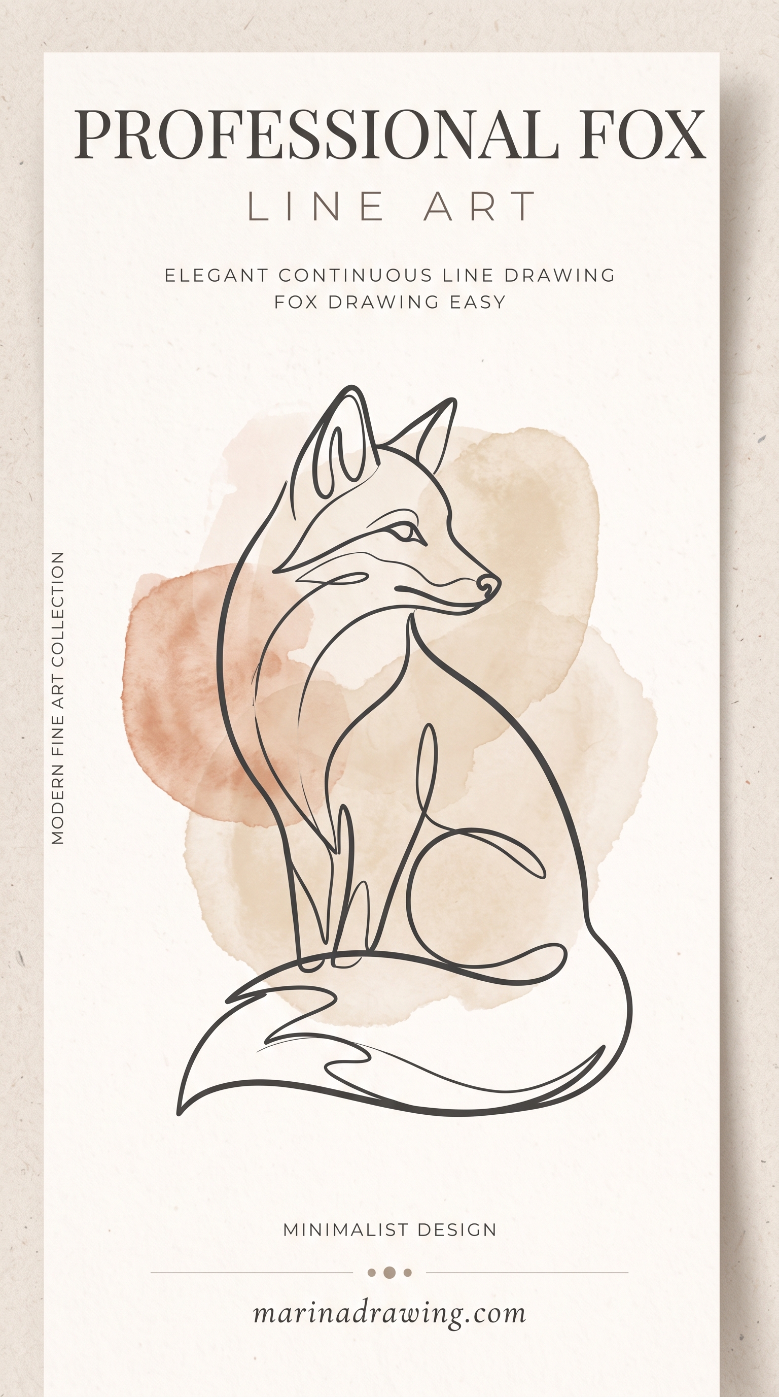 Minimalist Fox Drawing in Five Simple Strokes