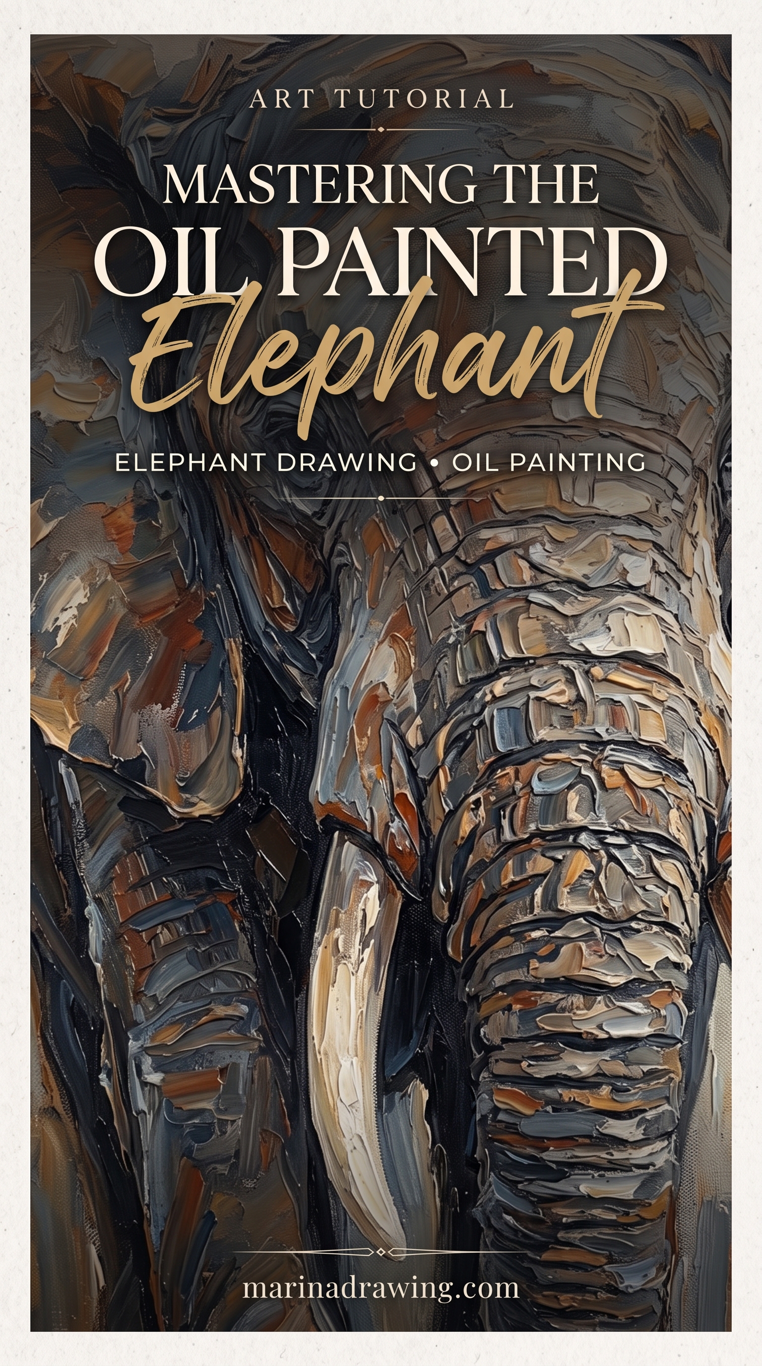 Elephant Trunk Drawing With Texture, Not a Line