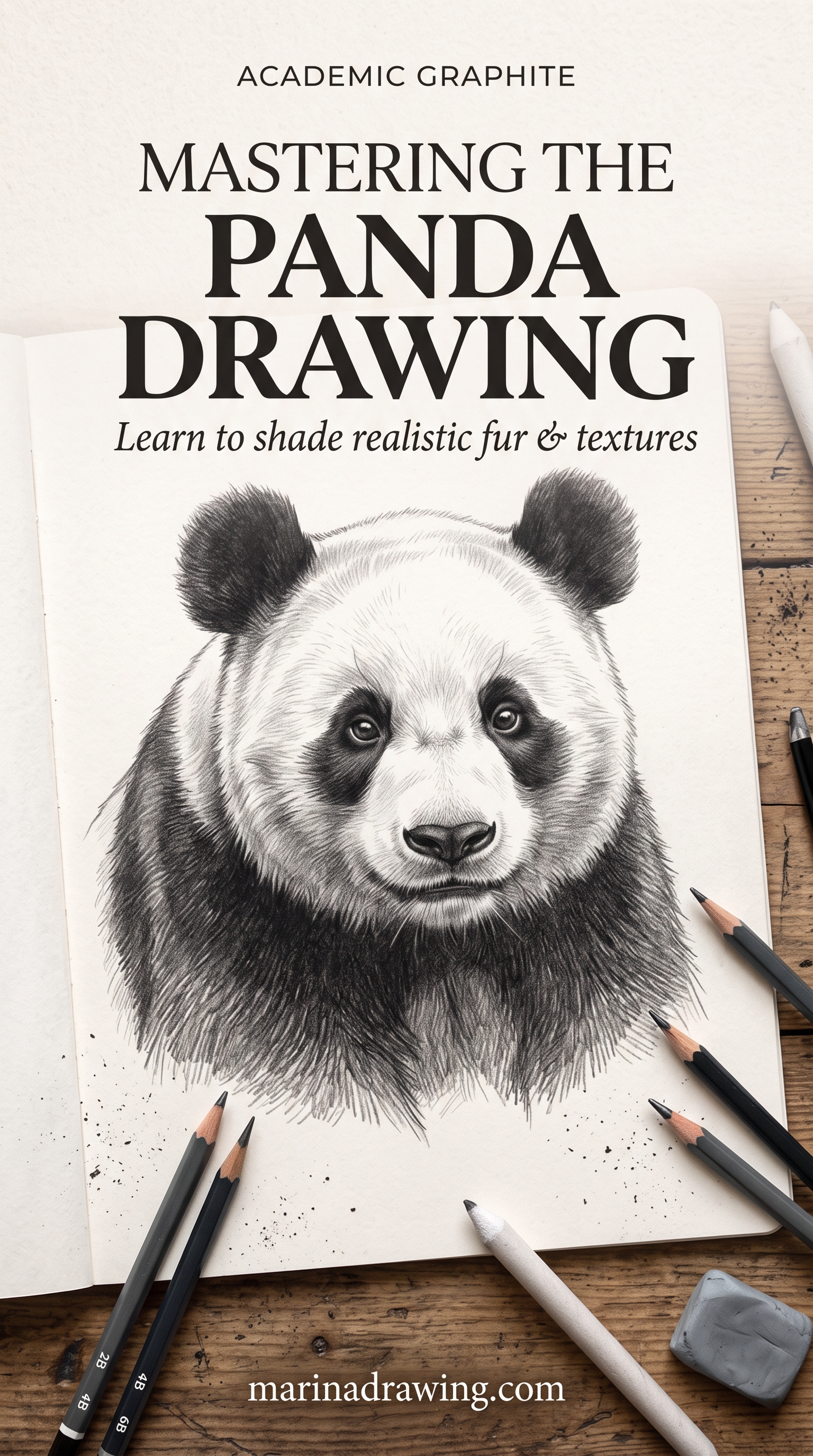 Panda Drawing Easy, Mastered in Six Marks