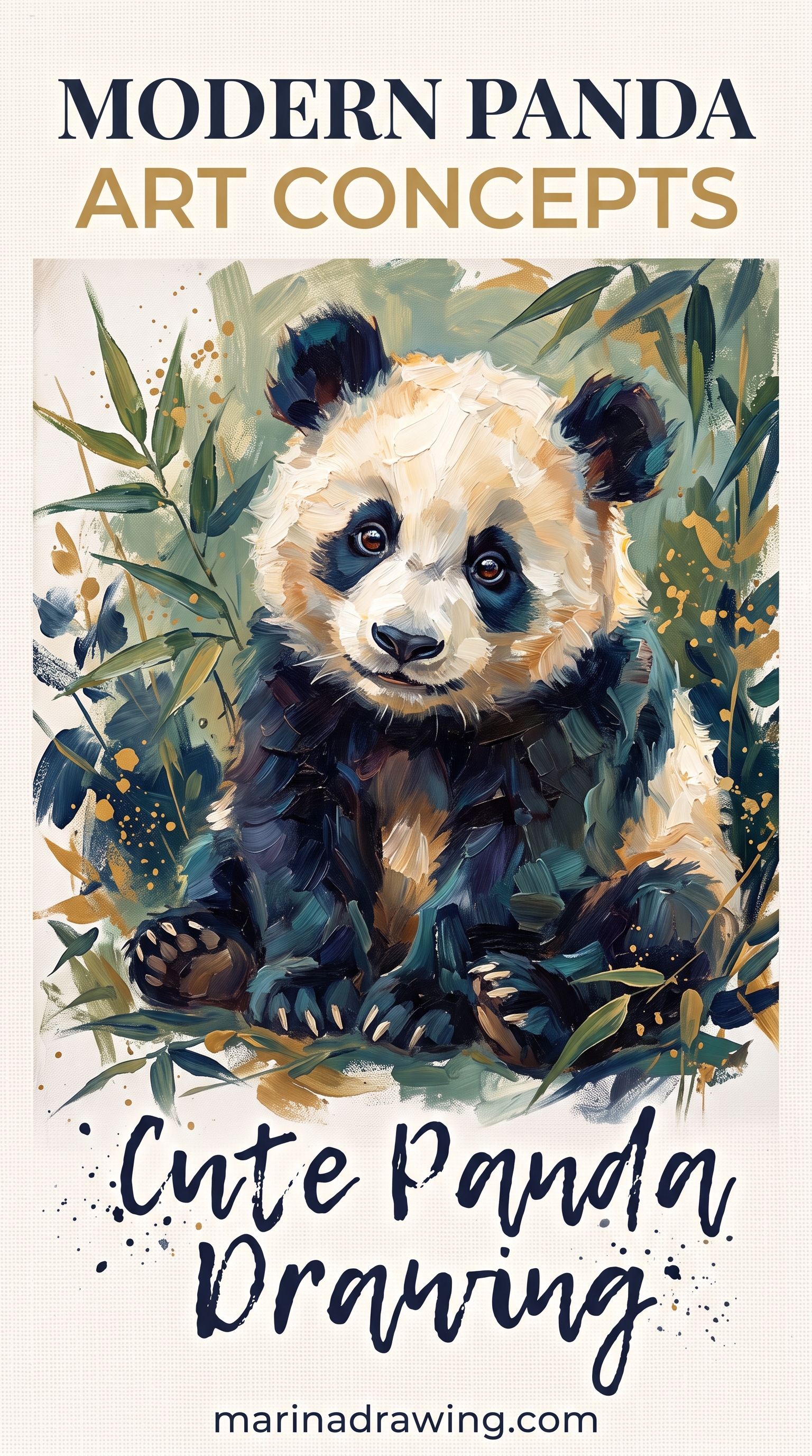 Panda Acrylic Painting, Three-Value Fur