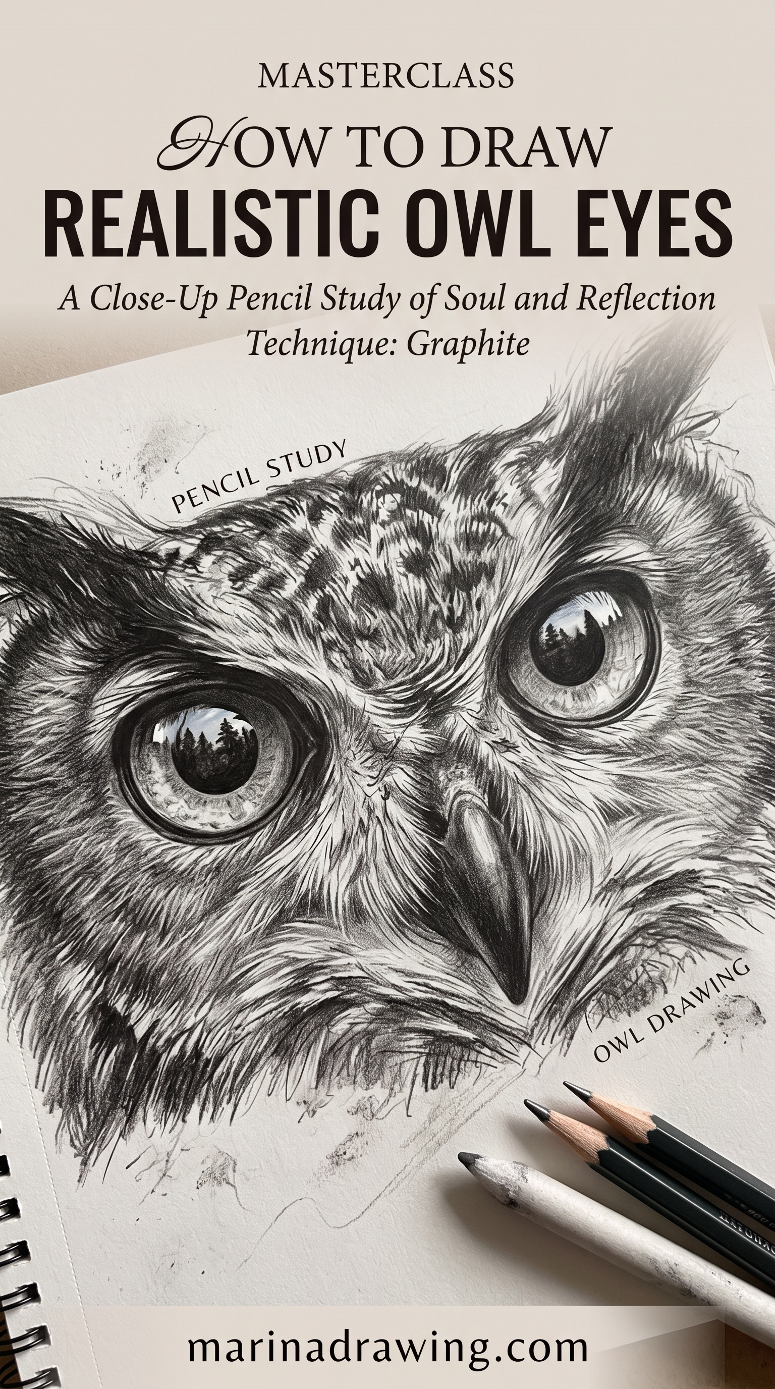 Owl Eyes Drawing: Inside the Disc, Not on the Sides
