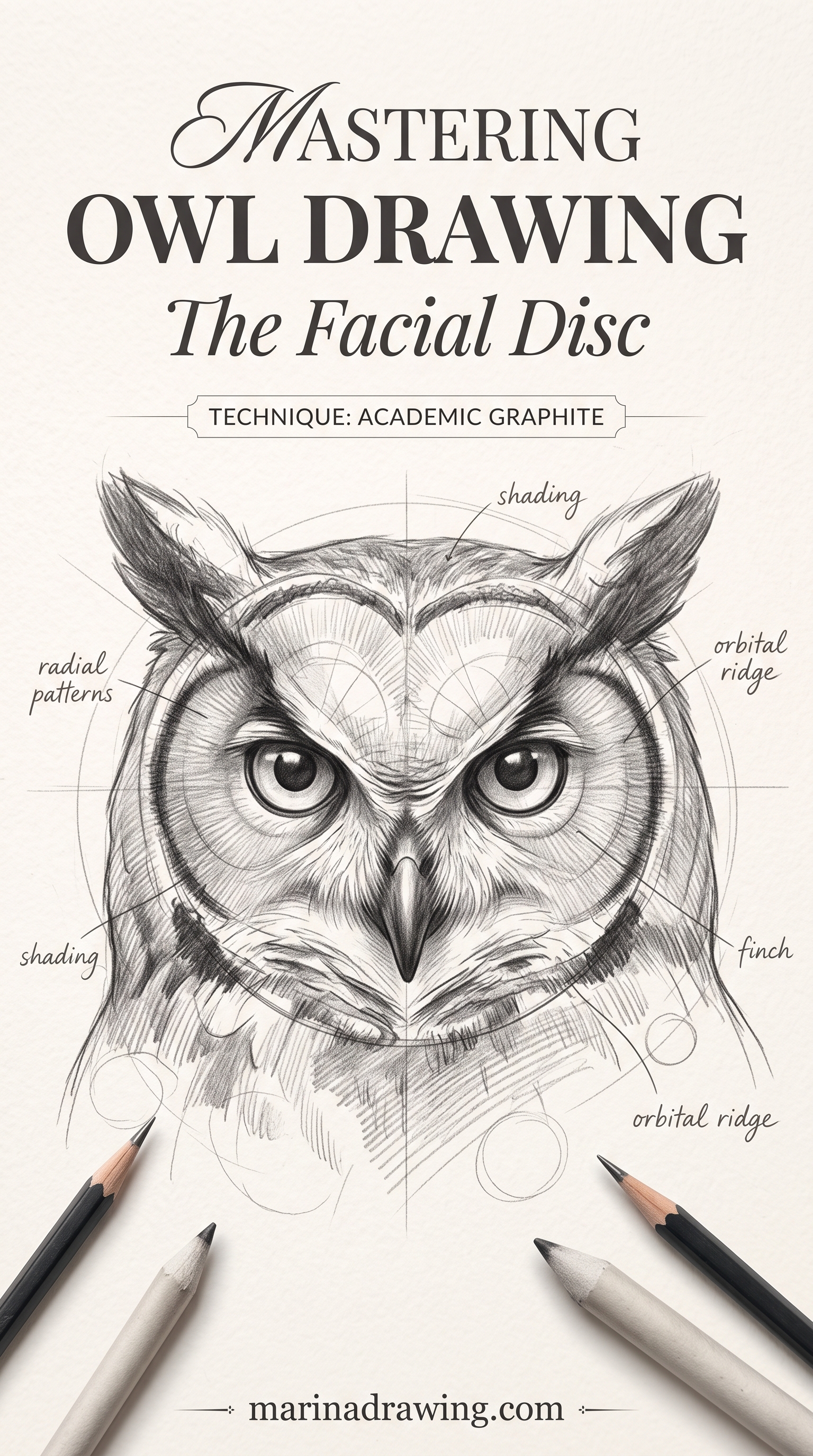 Mastering Owl Drawing Technique, Step by Step