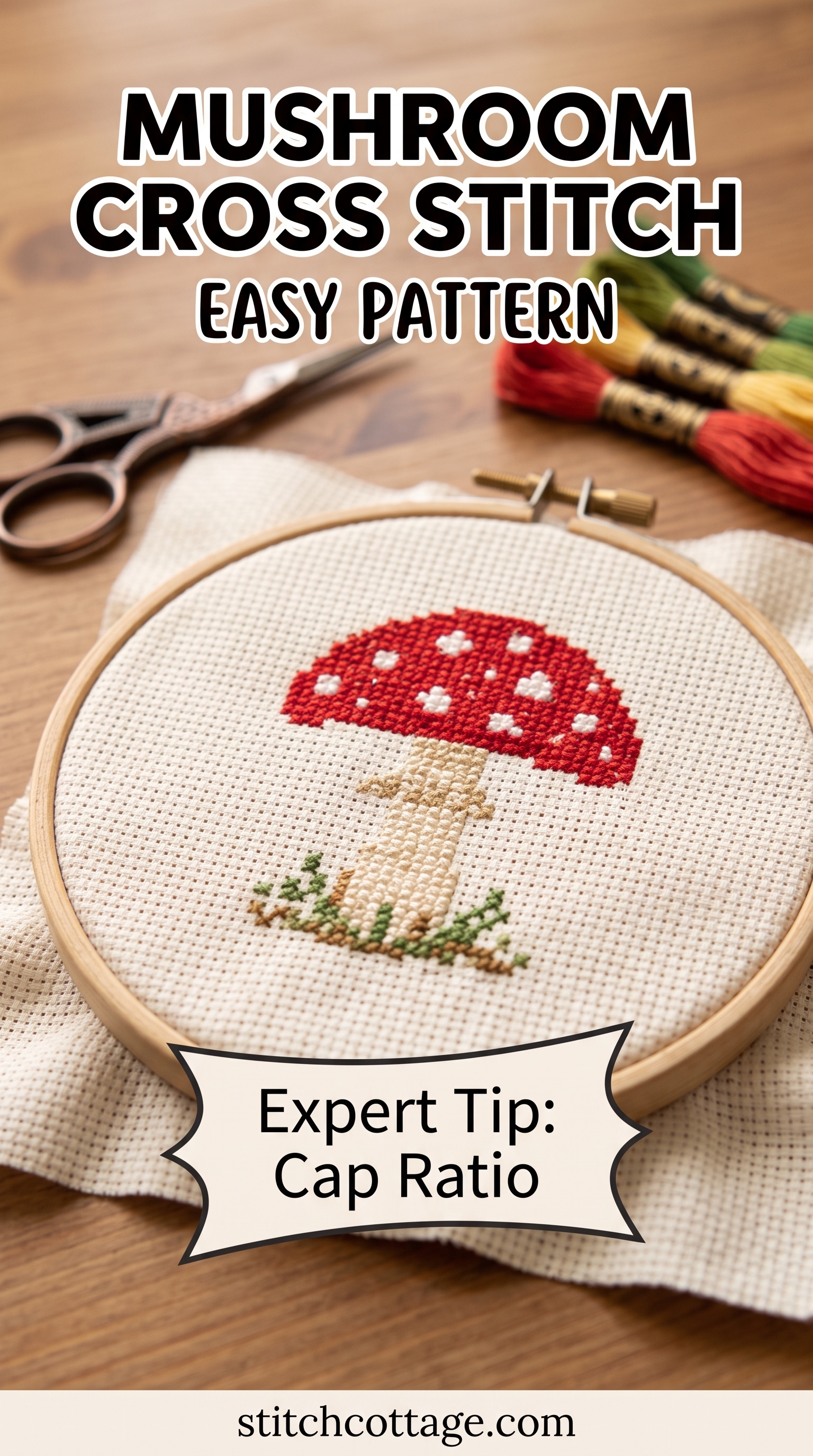 Mushroom Cross Stitch Expert Tip: The Cap Ratio That Makes It Read Right