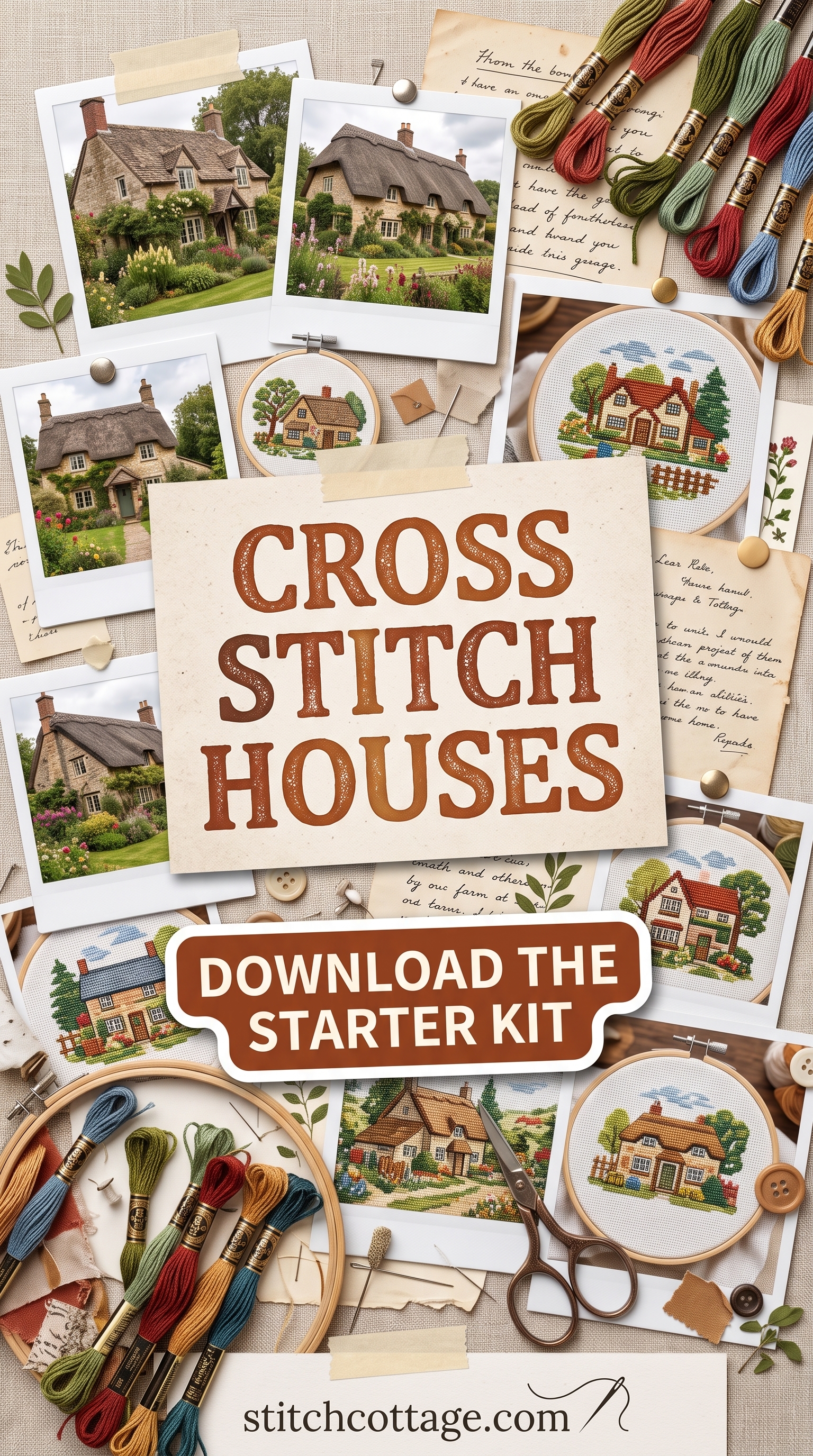 Cross Stitch House Thatched Cottage: 6 by 5 Inches, Six Colours