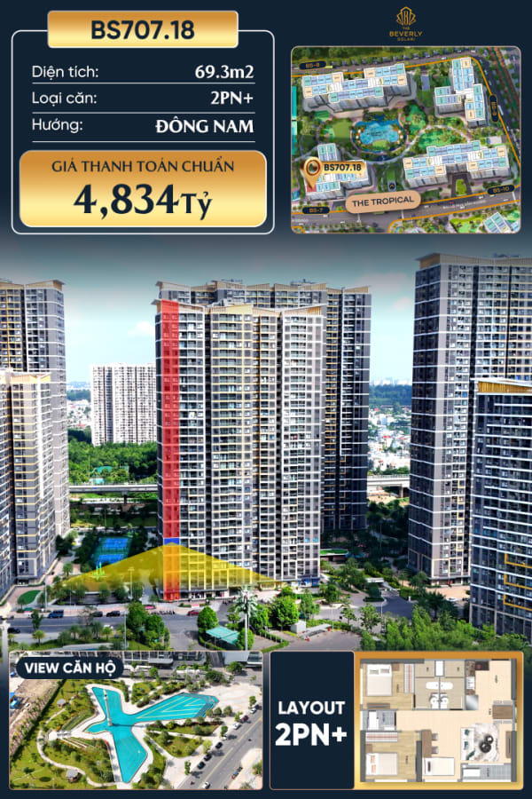 Bán 4.8 tỷ 69.3m² Căn hộ The Beverly Solari, Long Bình, Hồ Chí Minh, Việt Nam, Long Bình, Thành phố Hồ Chí Minh - Ảnh 1
