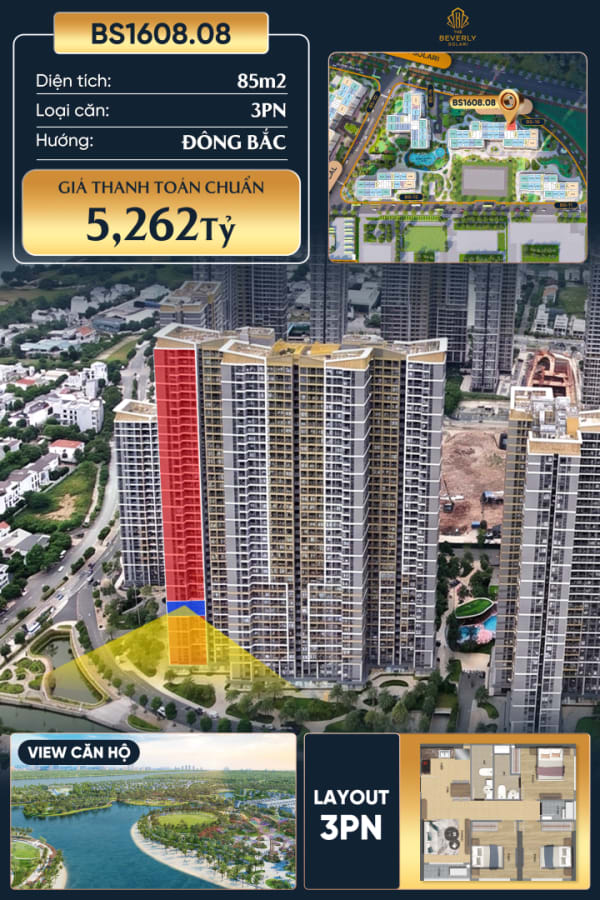 Bán Căn hộ 85m² giá 5.3 tỷ tại The Beverly Solari, Long Bình, Hồ Chí Minh, Việt Nam, Long Bình, Thành phố Hồ Chí Minh - Ảnh 1