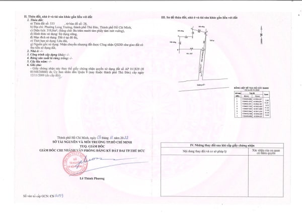 Bán Đất thổ cư 318.8m² giá 9.0 tỷ Phường Long Trường, TPHCM - Ảnh 1