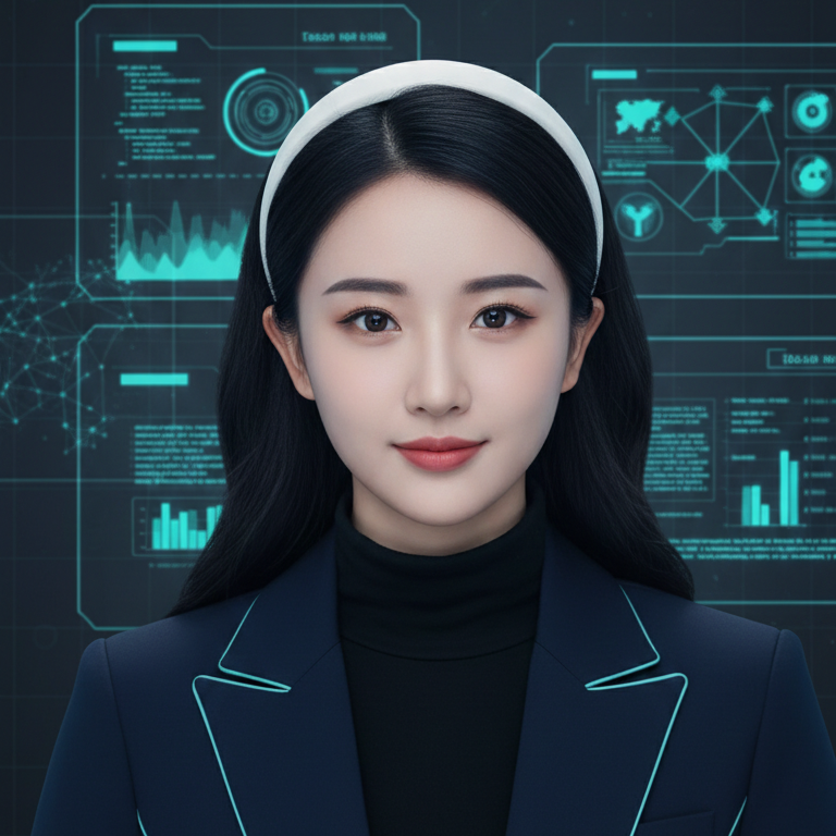 Young Asian woman in business suit