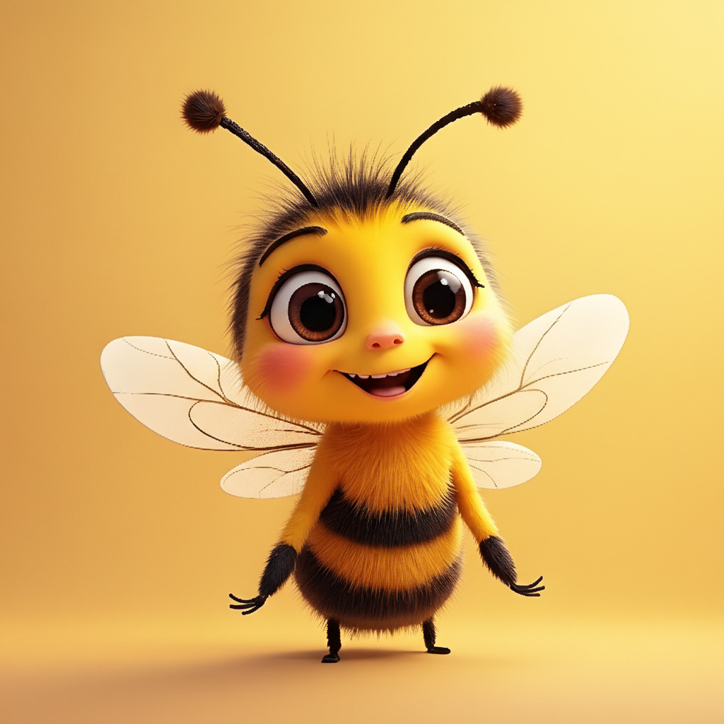 Cute cartoon bee character