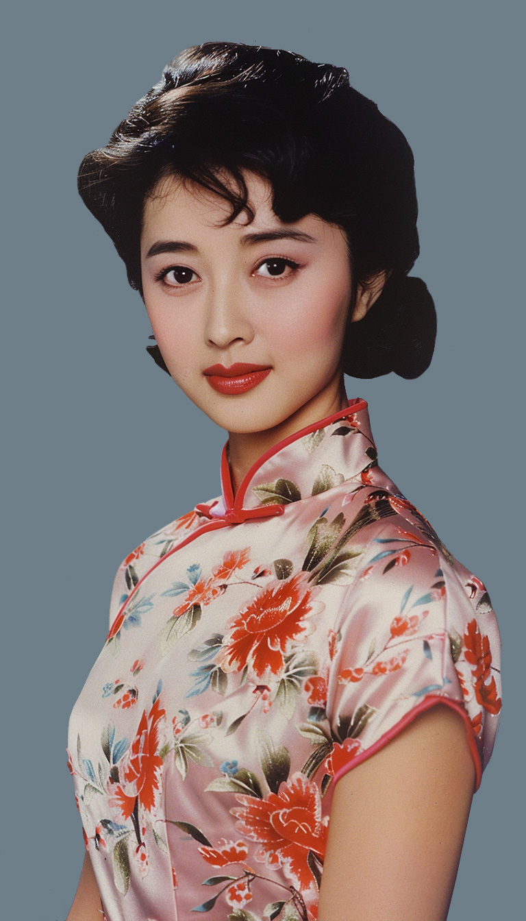 Young Asian woman in traditional dress