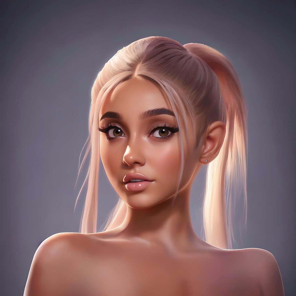 Young woman with long blonde hair and a ponytail