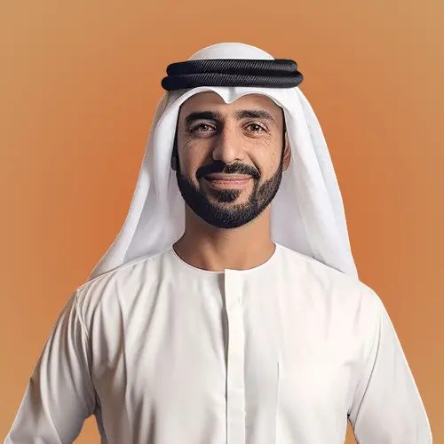 Middle-aged Arab man in traditional attire