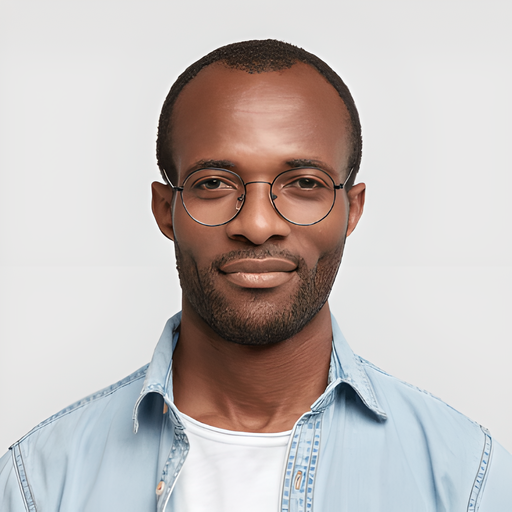 Young Black man with glasses