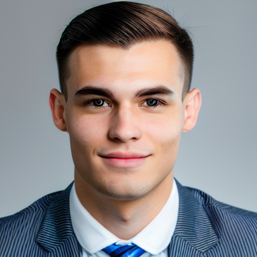 Young man in business suit