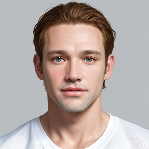 Young male athlete with short hair